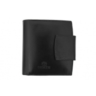 Nieduży portfel damski Orsatti D-04A w kolorze czarnym, skóra