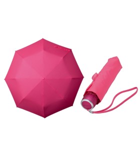 Klasyczna damska składana parasolka w kolorze różowym