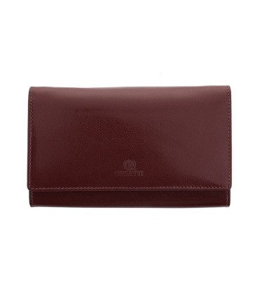 Długi, skórzany portfel damski Orsatti D05D bordowy