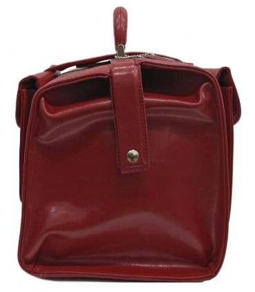 Torba lekarska, bardzo praktyczna, skóra naturalna, wiśniowa