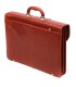 Teczka męska ze skóry naturalnej, dwukomorowa, jasny brąz