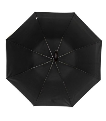 Elegancki automatyczny parasol męski składany mocny IMPLIVA, czarny