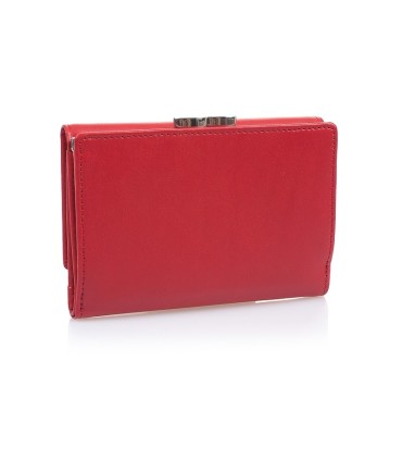 Skórzana portmonetka Pierre Cardin w kolorze czerwonym - kolorowy środek