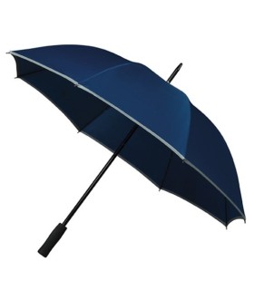 Wytrzymały lekki holenderski parasol IMPLIVA z odblaskową lamówką, granatowy
