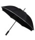 Wytrzymały lekki holenderski parasol IMPLIVA z odblaskową lamówką, czarny
