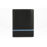 Męski portfel Harvey Miller - czarny z niebieskimi wstawkami