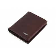 Mały, skórzany portfel Albatross ciemno brązowy