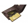 Portfel męski Harvey Miller - brązowy z zielonymi wstawkami