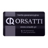 Małe brązowe etui na wizytówki marki Orsatti