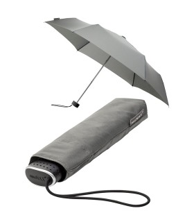 Lekka, płaska, mała parasolka damska do torebki IMPLIVA, szara