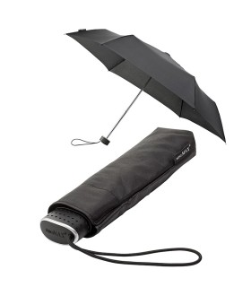Lekka, płaska, mała parasolka damska do torebki IMPLIVA, czarna