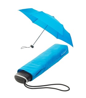 Lekka, płaska, mała parasolka damska do torebki IMPLIVA, niebieska