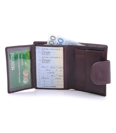 Portmonetka marki Wittchen 21-1-362, kolekcja Italy, brązowa