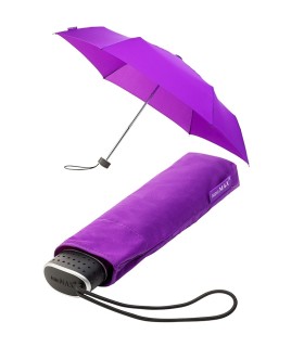 Lekka, płaska, mała parasolka damska do torebki IMPLIVA, fioletowa