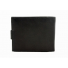 Męski portfel z zapięciem, czarny, skórzany, Pierre Cardin