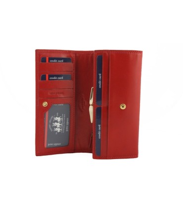 Elegancki portfel damski Harvey Miller czarny skórzany