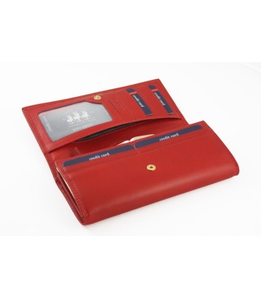 Elegancki portfel damski Harvey Miller czarny skórzany