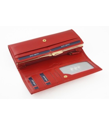 Elegancki portfel damski Harvey Miller czarny skórzany