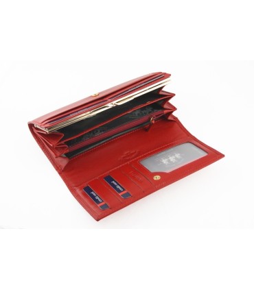 Elegancki portfel damski Harvey Miller czarny skórzany