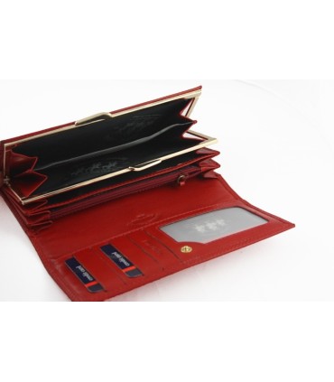 Elegancki portfel damski Harvey Miller czarny skórzany