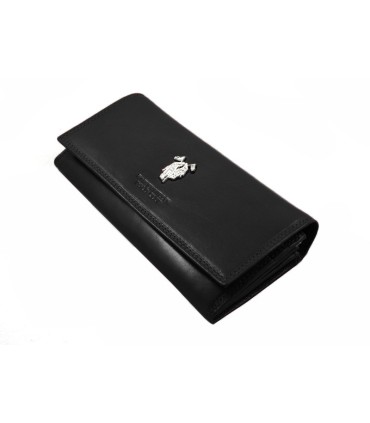 Elegancki portfel damski Harvey Miller czarny skórzany