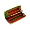 Kolorowy portfel damski saszetka Valentini, czerwień, pomarańcz, zieleń+ inne
