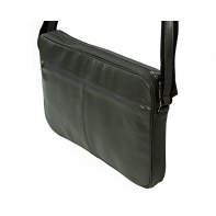 Skórzana torba na ramię z wyjmowaną kieszenią na laptopa G-502 szara