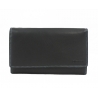 Kolorowy portfel damski Valentini, czarny + kolorowy środek