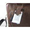 Skórzana torba na ramię na laptopa, A4, jasno szara