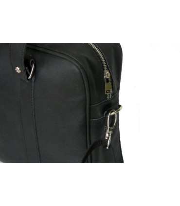 Skórzana torba na ramię na laptopa, A4, jasny brąz