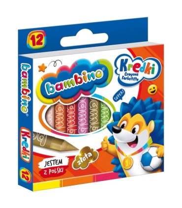 12 kredek świecowych Bambino