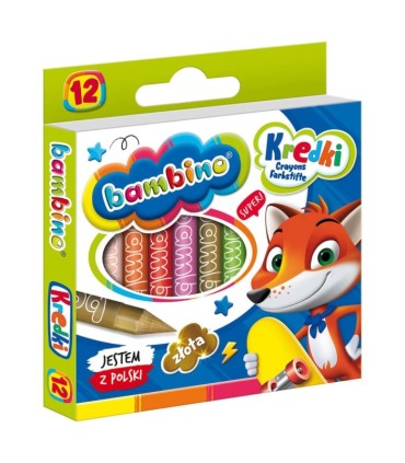 12 kredek świecowych Bambino