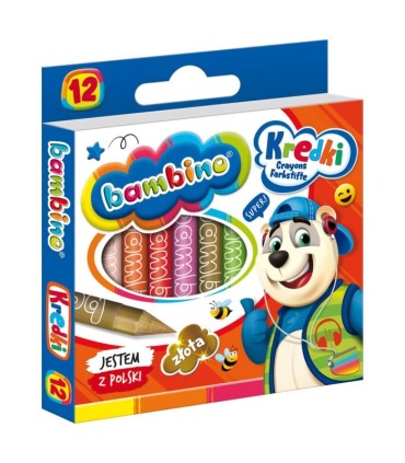 12 kredek świecowych Bambino