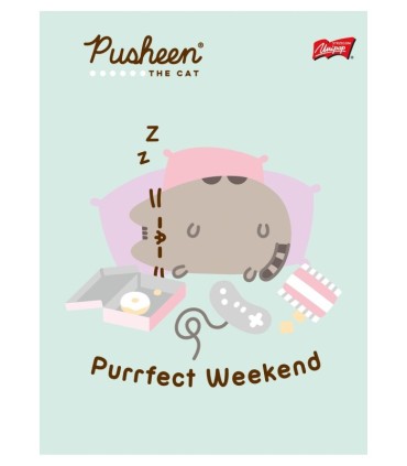 8X ZESZYT A5 32 KARTKI PUSHEEN: 4x TRZY LINIA + 4x KRATKA