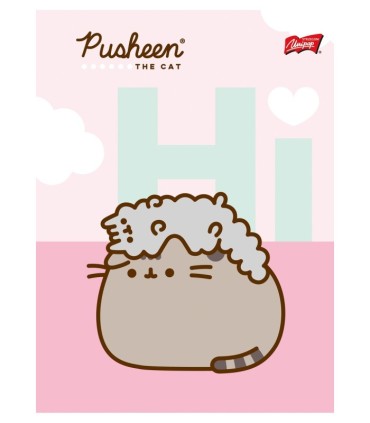 8X ZESZYT A5 32 KARTKI PUSHEEN: 4x TRZY LINIA + 4x KRATKA