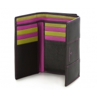 Damski portfel VIP Collection czarny z kolorowym środkiem, 01-916-10