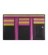 Damski portfel VIP Collection kolekcja multikolor czarny z kolorowym środkiem, skóra