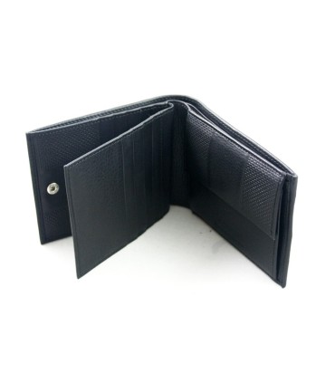 Samsonite skórzany portfel męski RFID, czarny, poziomy