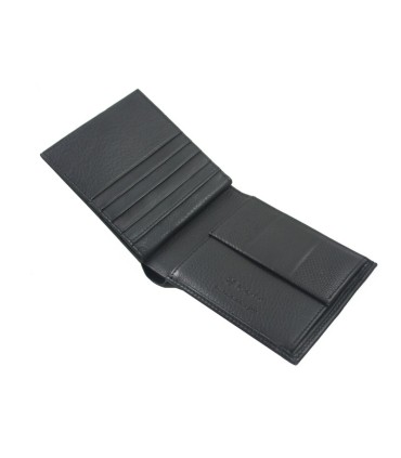 Samsonite skórzany portfel męski RFID, czarny, poziomy