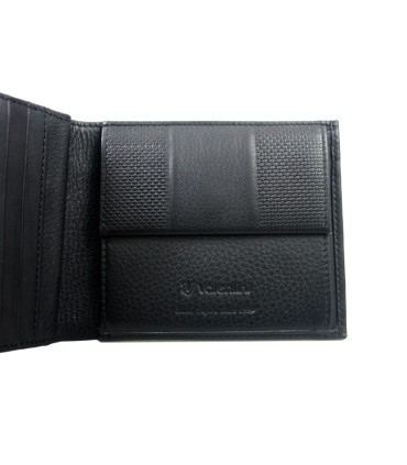 Samsonite skórzany portfel męski RFID, czarny, poziomy