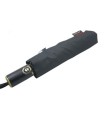 Automatyczny parasol męski Carbon Steel polskiej marki Parasol, skórzana rączka, czarny