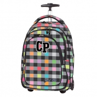 Plecak szkolny na kółkach CoolPack Target Cranberry Check 631