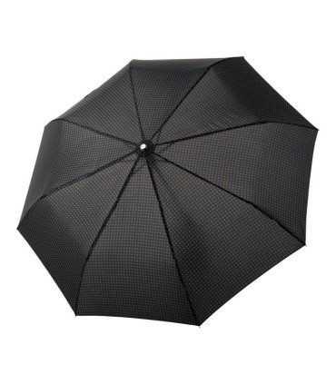 Automatyczna MOCNA parasolka XXL Doppler 125 cm CZARNA W KWADRATY