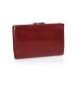 Skórzana portmonetka Pierre Cardin w kolorze ciemno czerwonym