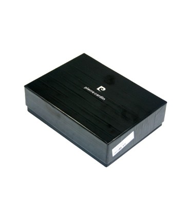 Skórzana portmonetka Pierre Cardin w kolorze ciemno czerwonym