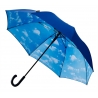 Duża parasolka z motywem chmurek, granatowa
