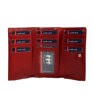 Bogato wyposażony portfel damski Harvey Miller czarny skórzany