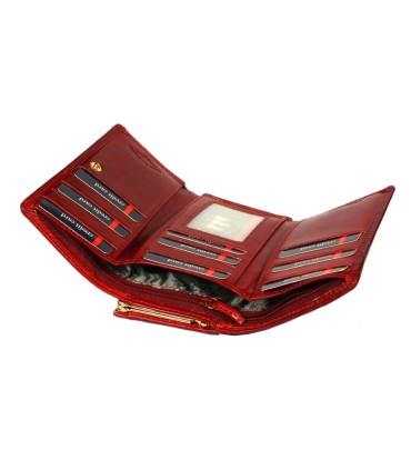 Bogato wyposażony portfel damski Harvey Miller czarny skórzany