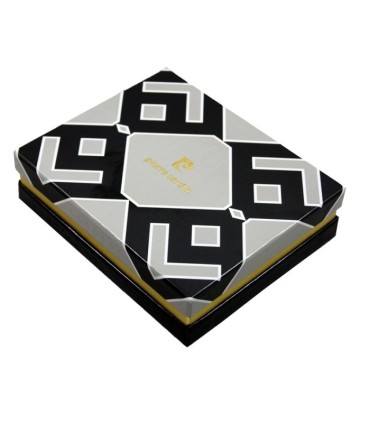 Portfel męski Pierre Cardin ze skóry naturalnej czarny z niebieską wstawką