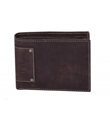 Poziomy portfel męski Always Wild ze skóry nubukowej,  brąz